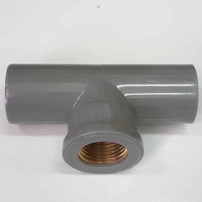 Tee Drat 1/2" drat Kuningan / Te Sambungan Pipa Air Paralon