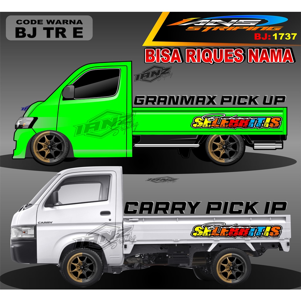 STICKER TULISAN BAK SAMPING SELEBRITIS GRANMAX PICK UP / STICKER BAK SAMPING GRANMAX / DECAL STICKER GRANMAX PICK UP