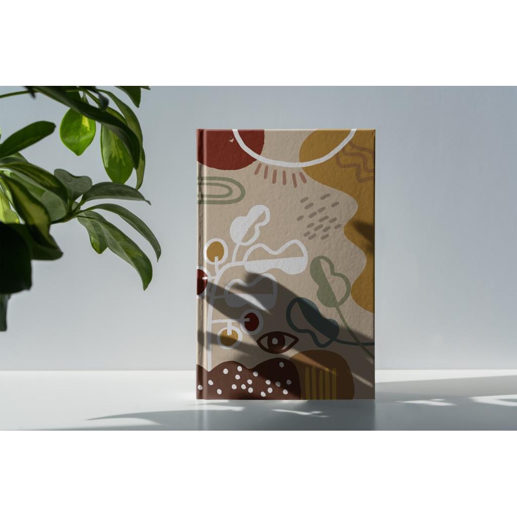 

GARANSI! BISA CUSTOM NAMA - NOTEBOOK A5 HARDCOVER ABSTRACT BROWN BOHO COLLECTION