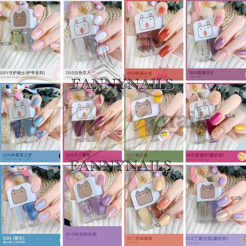 (1-20) FNY 2IN1 NAIL POLISH WATER BASED PEEL OFF KUTEK KOREA PREMIUM HALAL MUSLIMAH KUTEK KUPAS