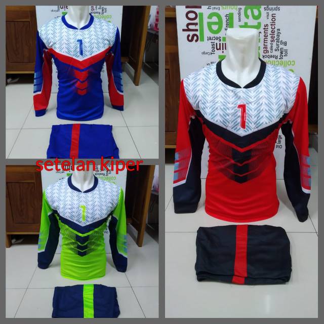 SETELAN KIPER DEWASA JERSEY FUTSAL FULL PADDING GABUS