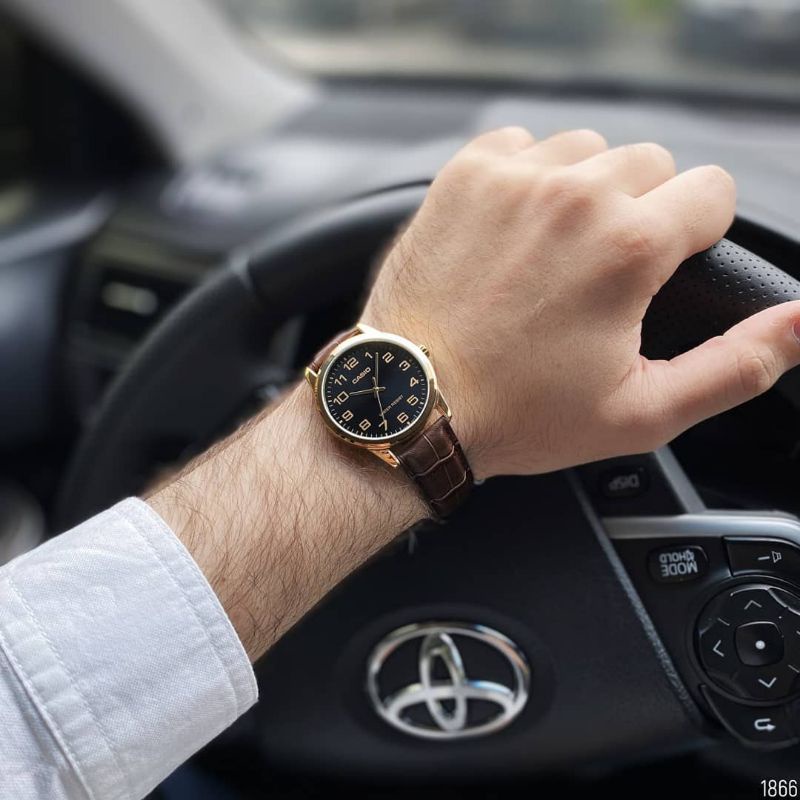 Jam tangan Casio MTP-V006 Brown original