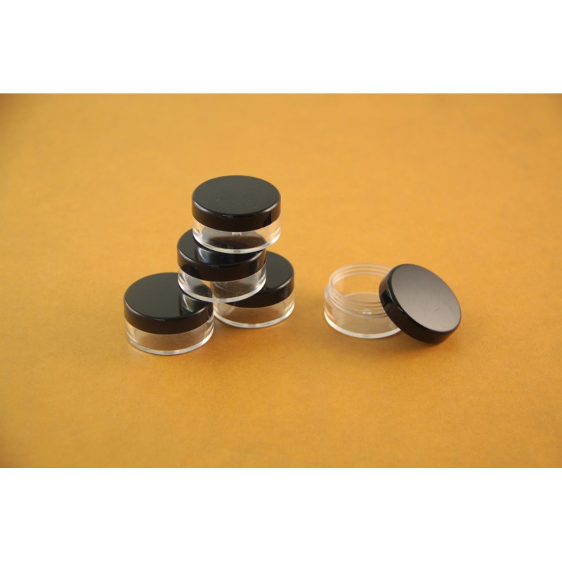 OBRAL MURAH POT KOSMETIK 10 GRAM HITAM BENING - KEMASAN MAKEUP TOOLS - SHARE IN JAR TEMPAT CREAM/LIP BALM