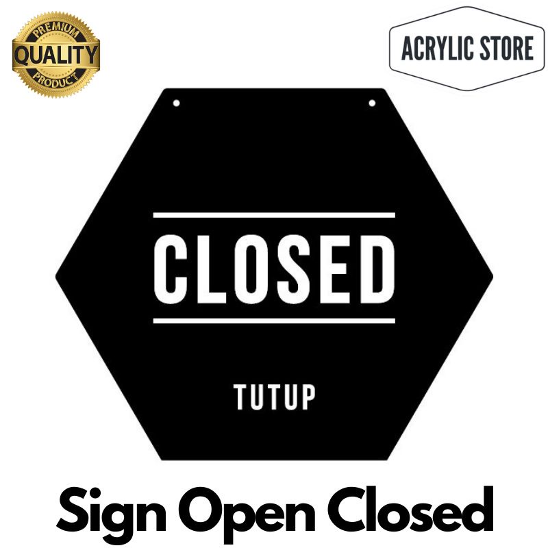 

Signage Open Closed Hexagonal