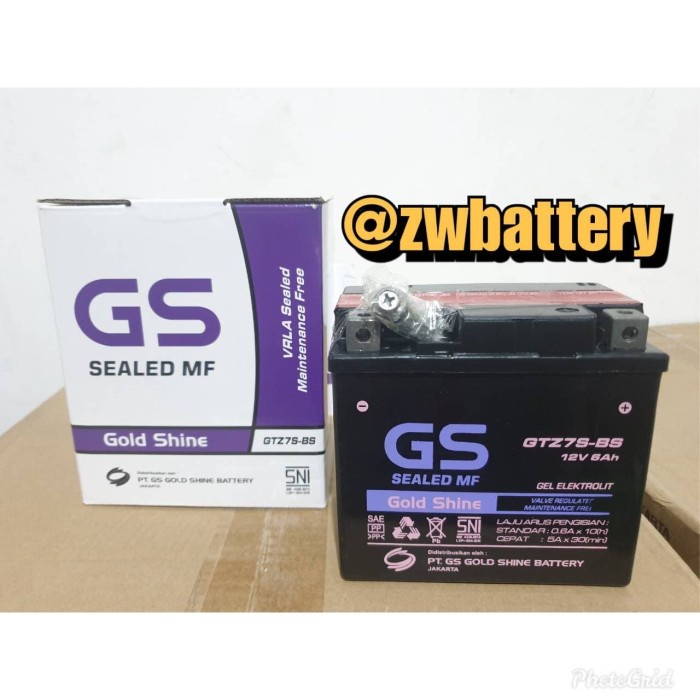 Aki Motor Satria FU 150R,Sonic 150 GS GTZ7S Aki Kering