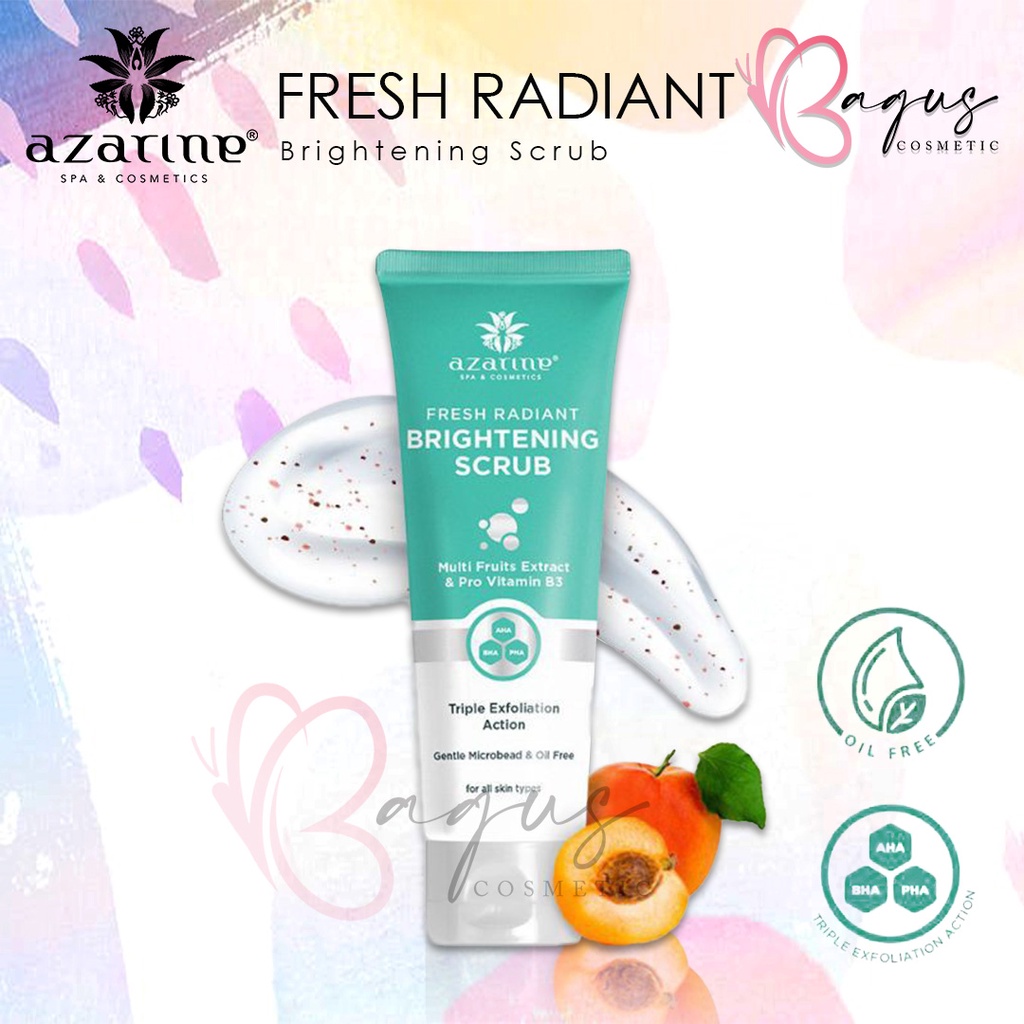 ⭐BAGUS⭐ AZARINE FRESH RADIANT BRIGHTENING SCRUB | Face Scrub / Lulur Wajah 50ml