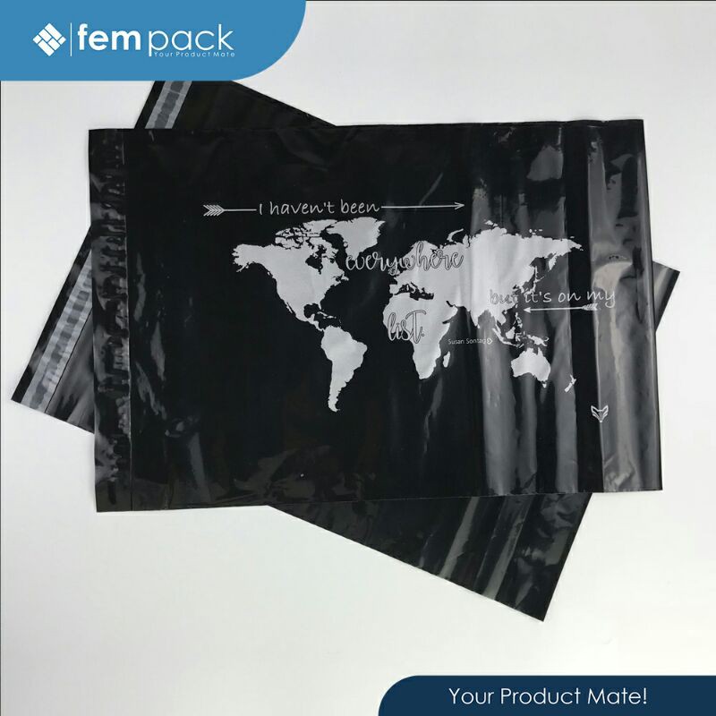 

100 Lembar Sablon Plastik Polymailer Ukuran 28x42