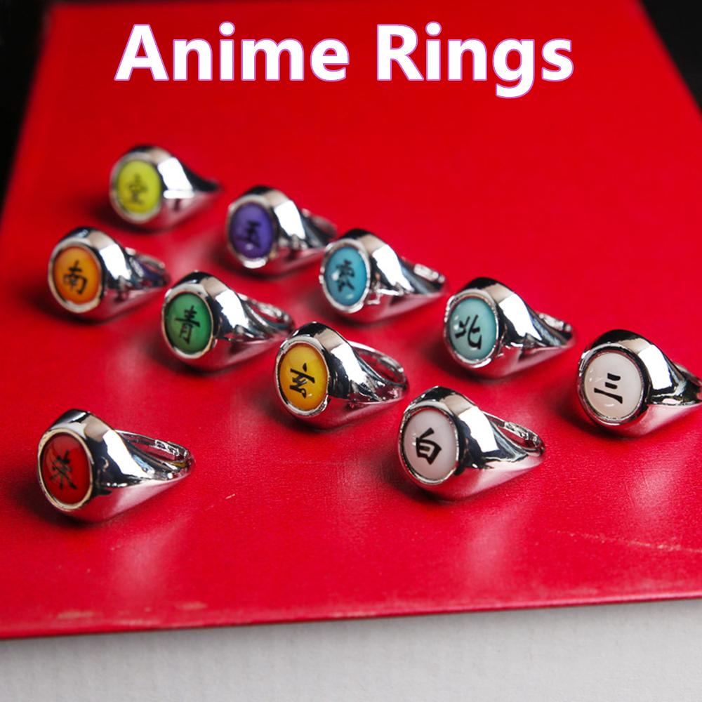 Nickolas1 Anime Cincin Wanita Fashion Anime Kipas Hadiah Akatsuki Zhu-Rings DIY Perhiasan