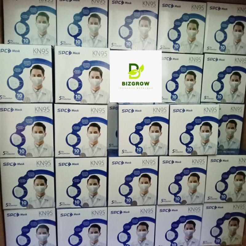 Masker Medis SPC 5 PLY KN95 Original SPC Medical Mask 10 PCS Earloop / Masker Kesehatan / Masker Waj