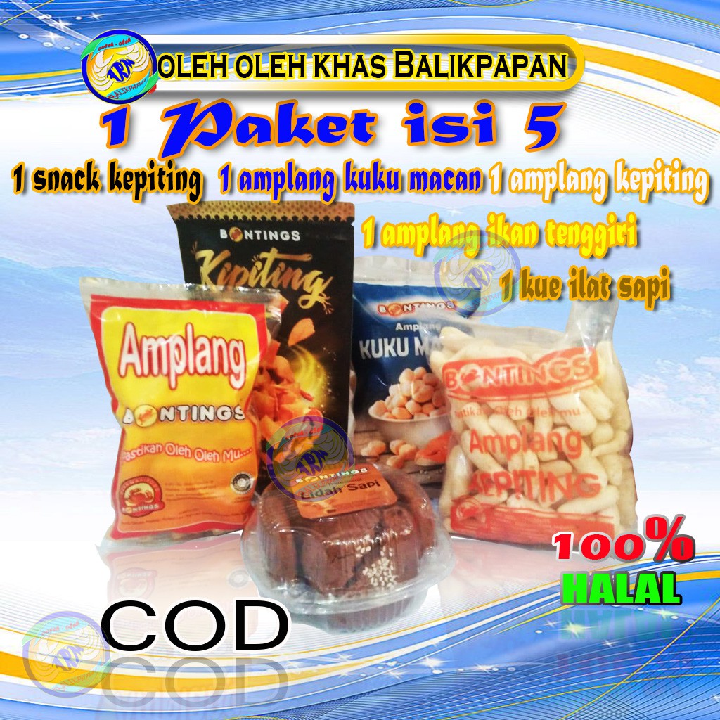 

Snack Amplang Kuku Macan Ikan Tenggiri kepiting ilat sapi Gurih Khas Balikpapan Kalimantan Asli