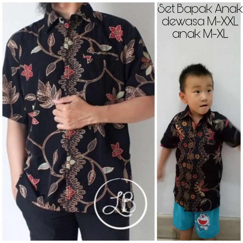 SB Collection Couple Atasan Reno Kemeja Ayah Dan Batik Anak