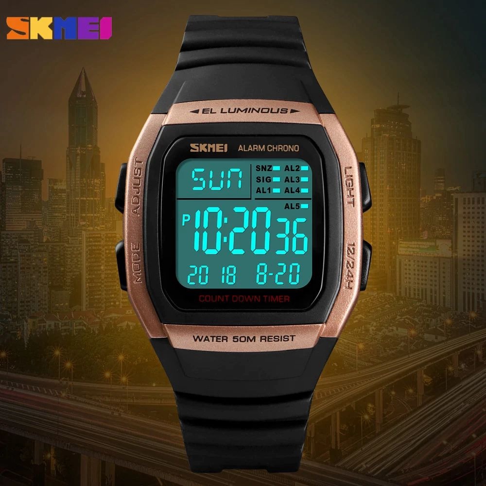 SKMEI 1278 Jam Tangan Wanita Digital Dual Time WK-SBY