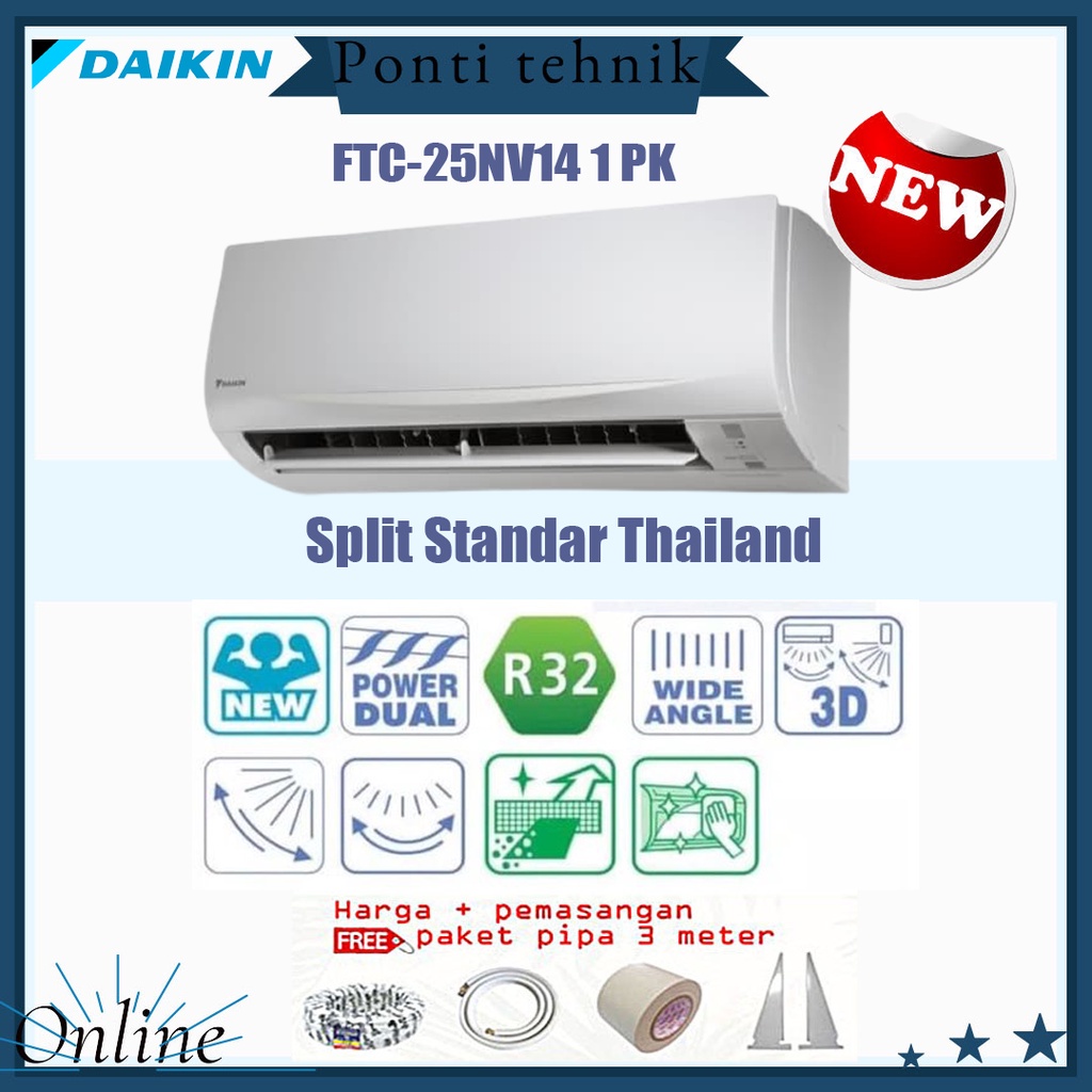 Jual Harga Murah Ac Daikin Thailand Ftc Nv Pk Pemasangan