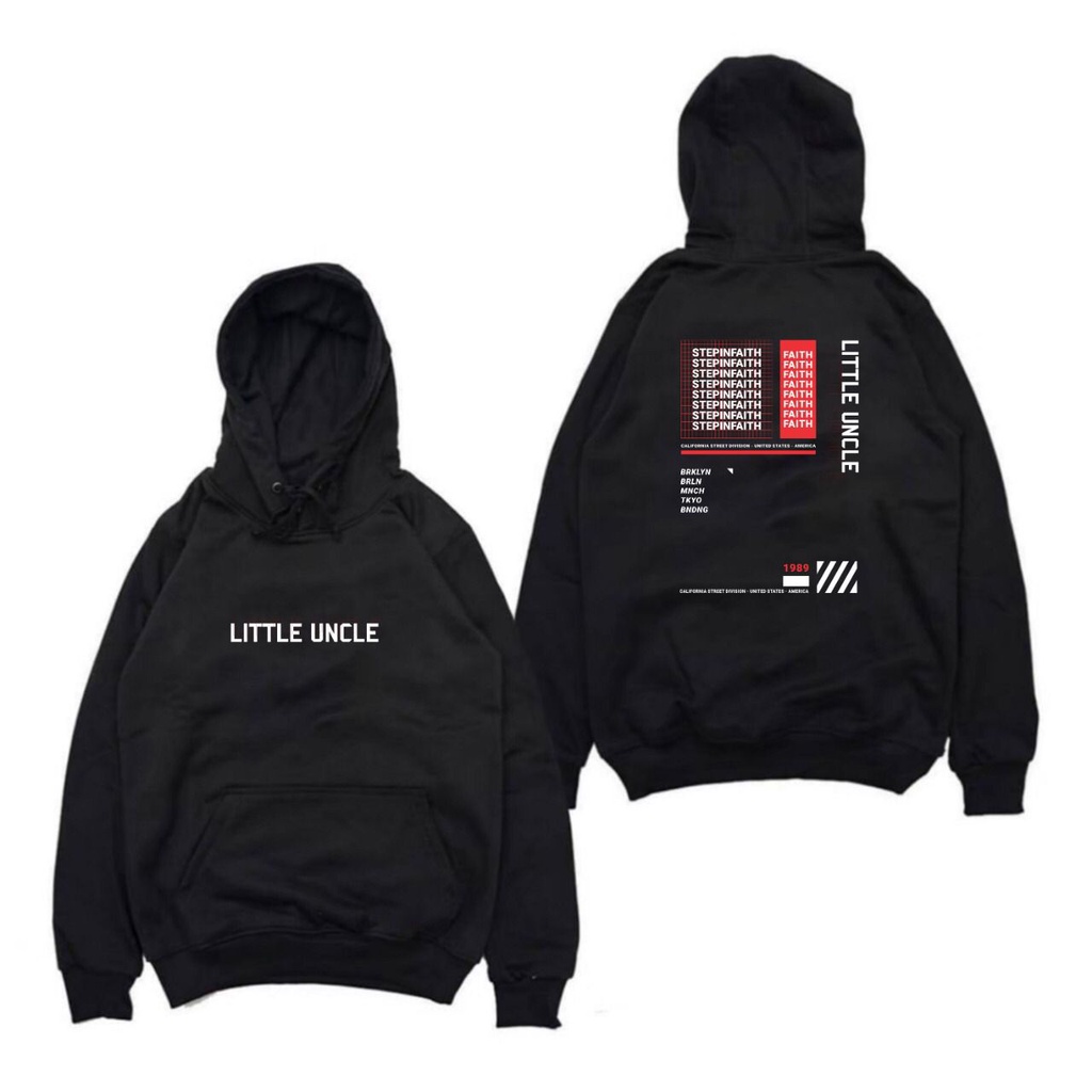 Hoodie Little Uncle Version Warna Hitam