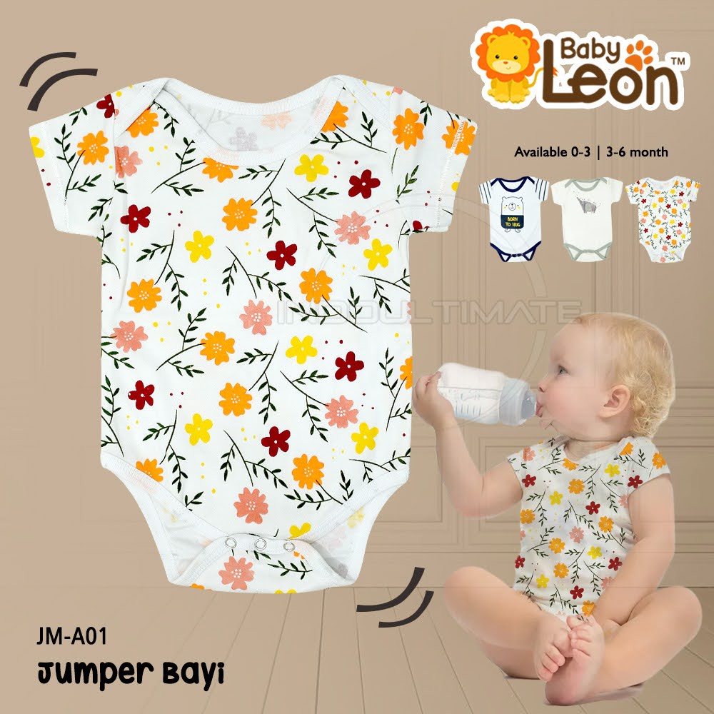 BABY LEON Jumper Bayi Jumsuit Bayi Baru Lahir Newborn Jumpsuit Bayi Baju Bayi Pakaian Bayi  JM-A01