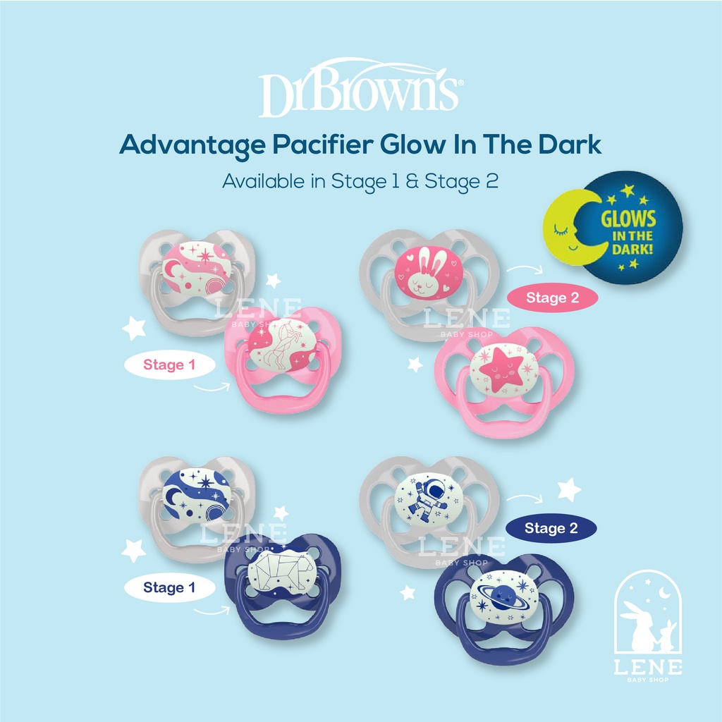 Dr. Brown's Advantage Pacifier Glow In The Dark / Empeng Bayi DrBrown