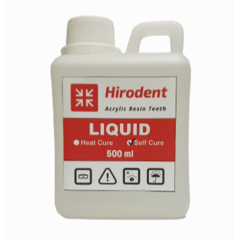 LIQUID Acrylic Resin Teeth 500 ml SC HC Self Heat Cure Curing Minyak Cairan Bahan Gigi Palsu HIRODENT