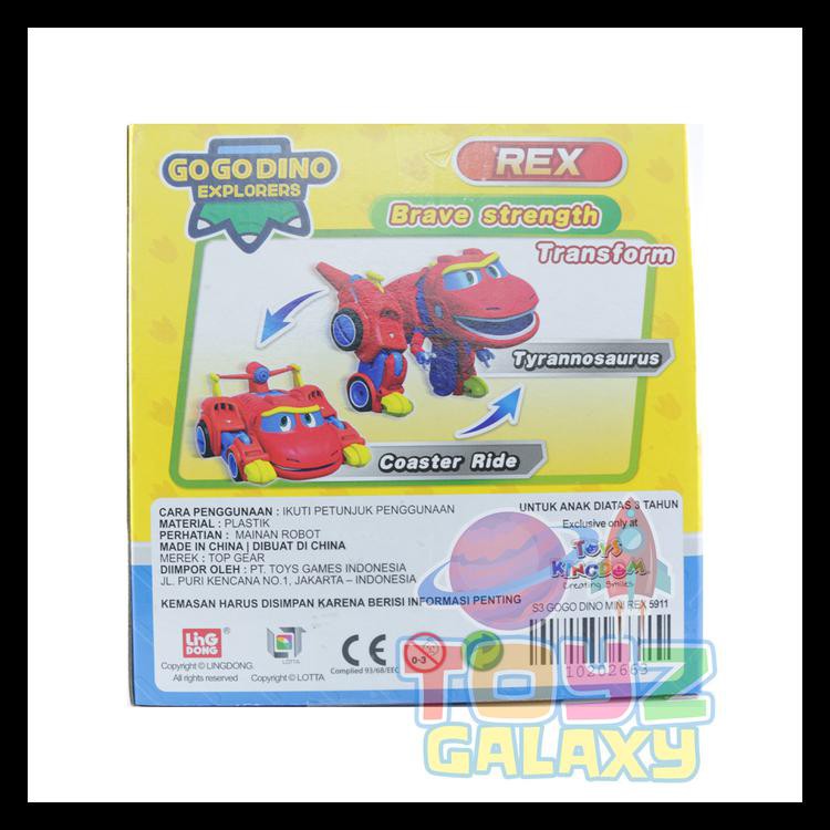 Gogo Dino Mini Transformation Rex - Original Terbaru Terlengkap