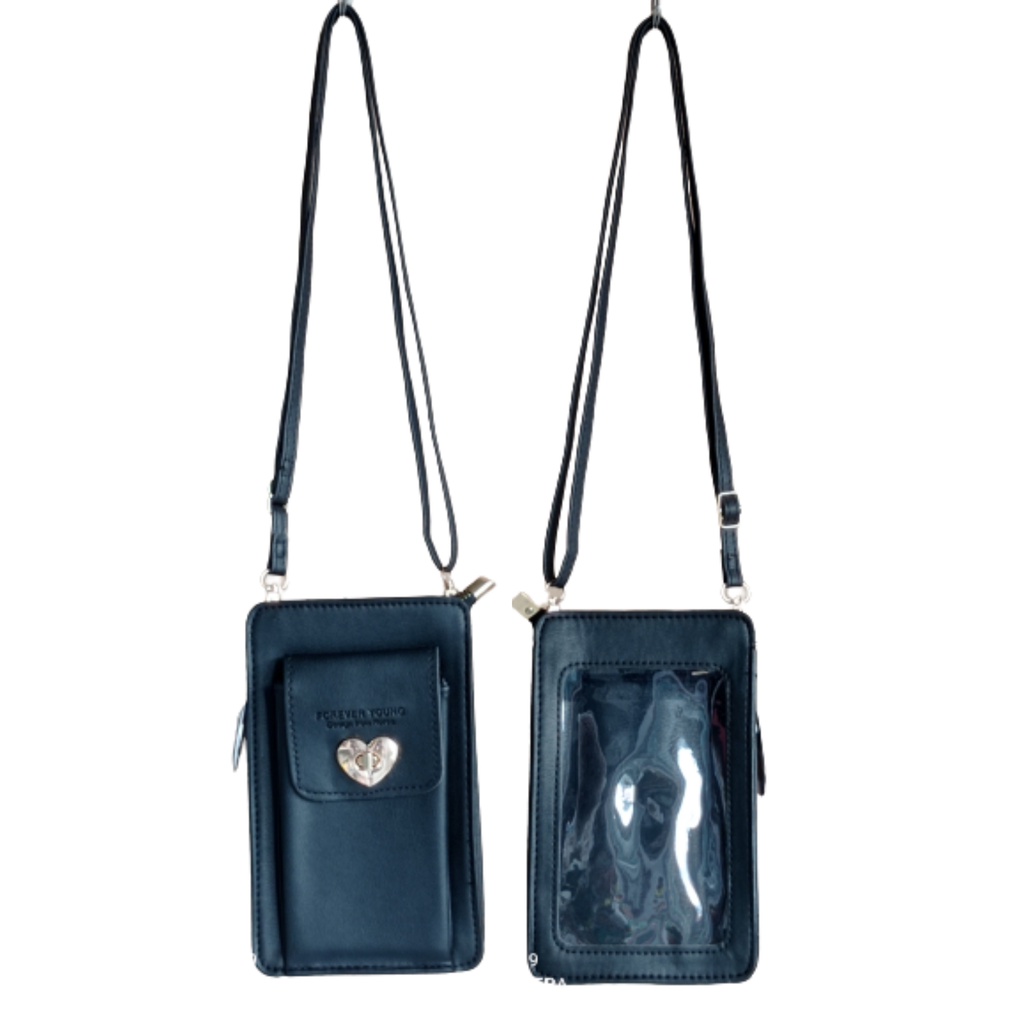 Tas Selempang Dompet Hp Wanita Forever Young Simple Belakang Transparan