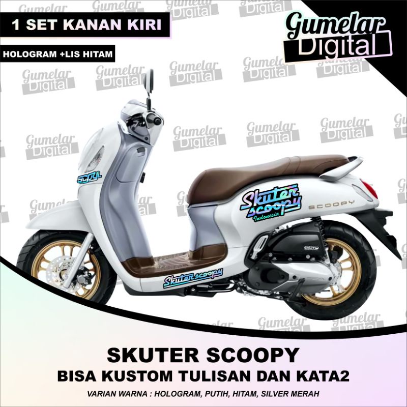 CUTTING STIKER STRIPPING SKUTER SCOOPY 2017 -2020