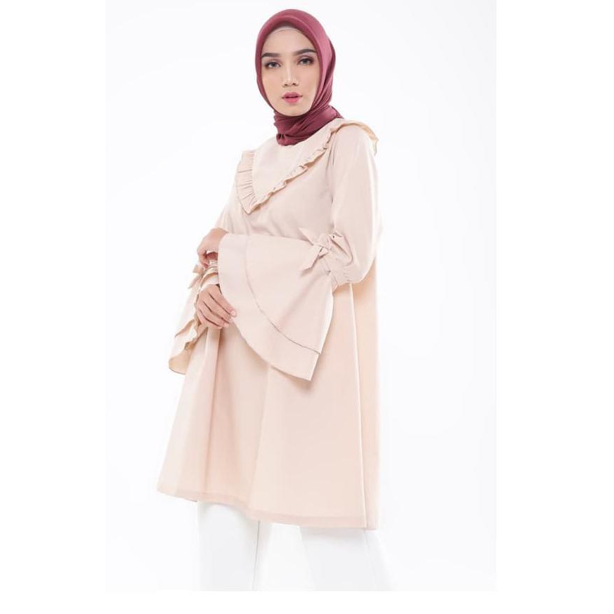 Atasan muslim Wanita atasan muslim wanita tunic muslim Aeolia Tunic muslim wear elcca - Putih Baru