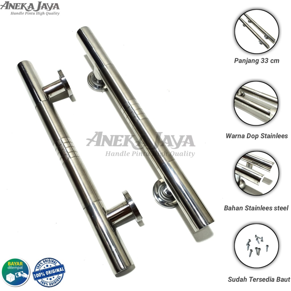 Handle set kunci pintu rumah 33 cm / Gagang pintun rumah / Pegangan pintu rumah kupu tarung murah