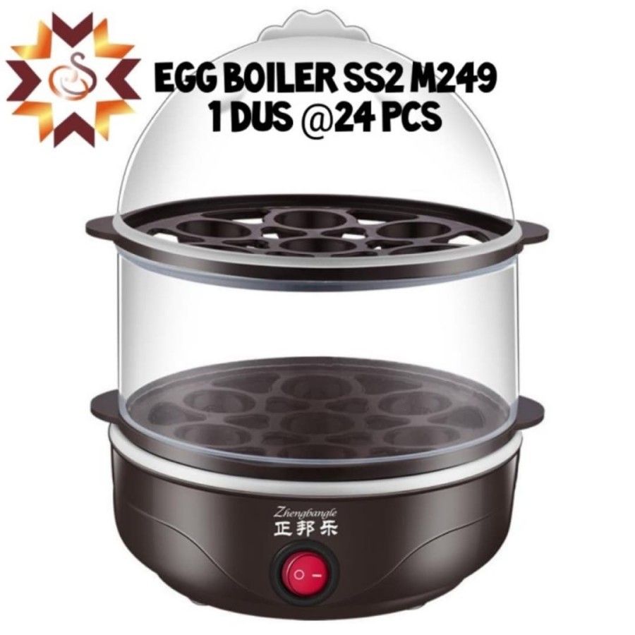 Egg Boiler 2 susun - Alat Kukus Telur Roti Sebaguna - Streamer Kue