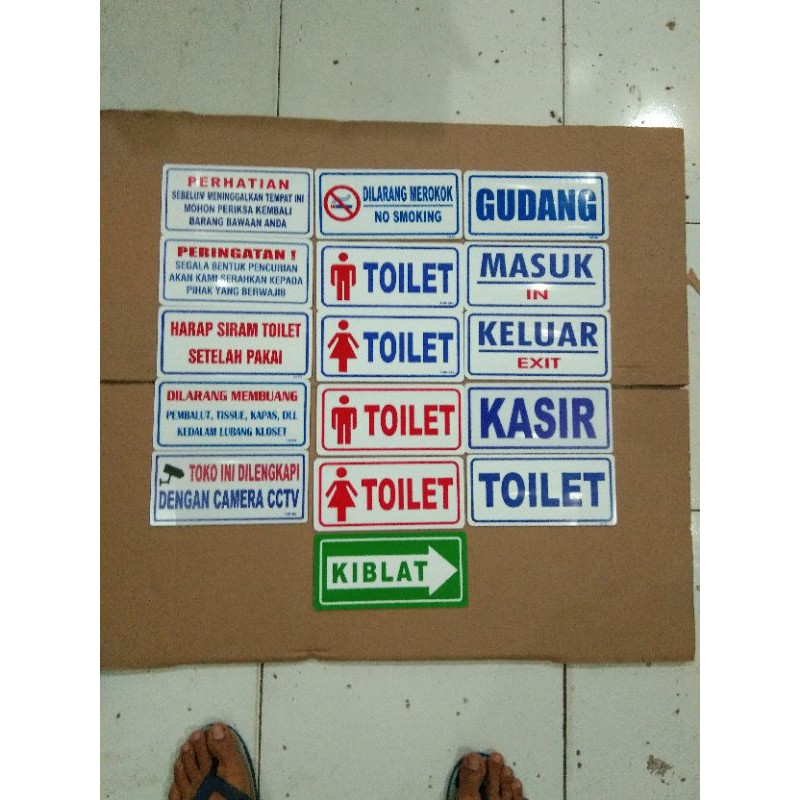 

Plat acrylic PERINGATAN dll,9,5x20cm