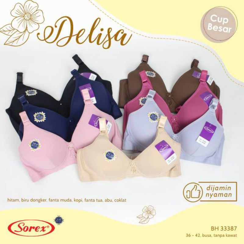 babybear Bra SOREX 33387 bh sorex tanpa kawat 33387 cup besar