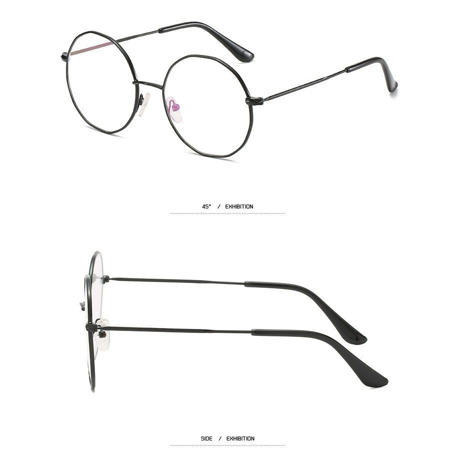 ♥TMALL88♥ Kacamata Baca Frame KM83 Anti Radiasi Metal Gaya Retro Untuk Pria / Wanita