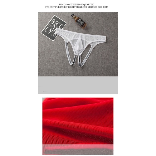 G String Pria Sexy hot Transparan Tali Open Crotch Celana Dalam Pria Tipis U Thongs Lingerie Y056