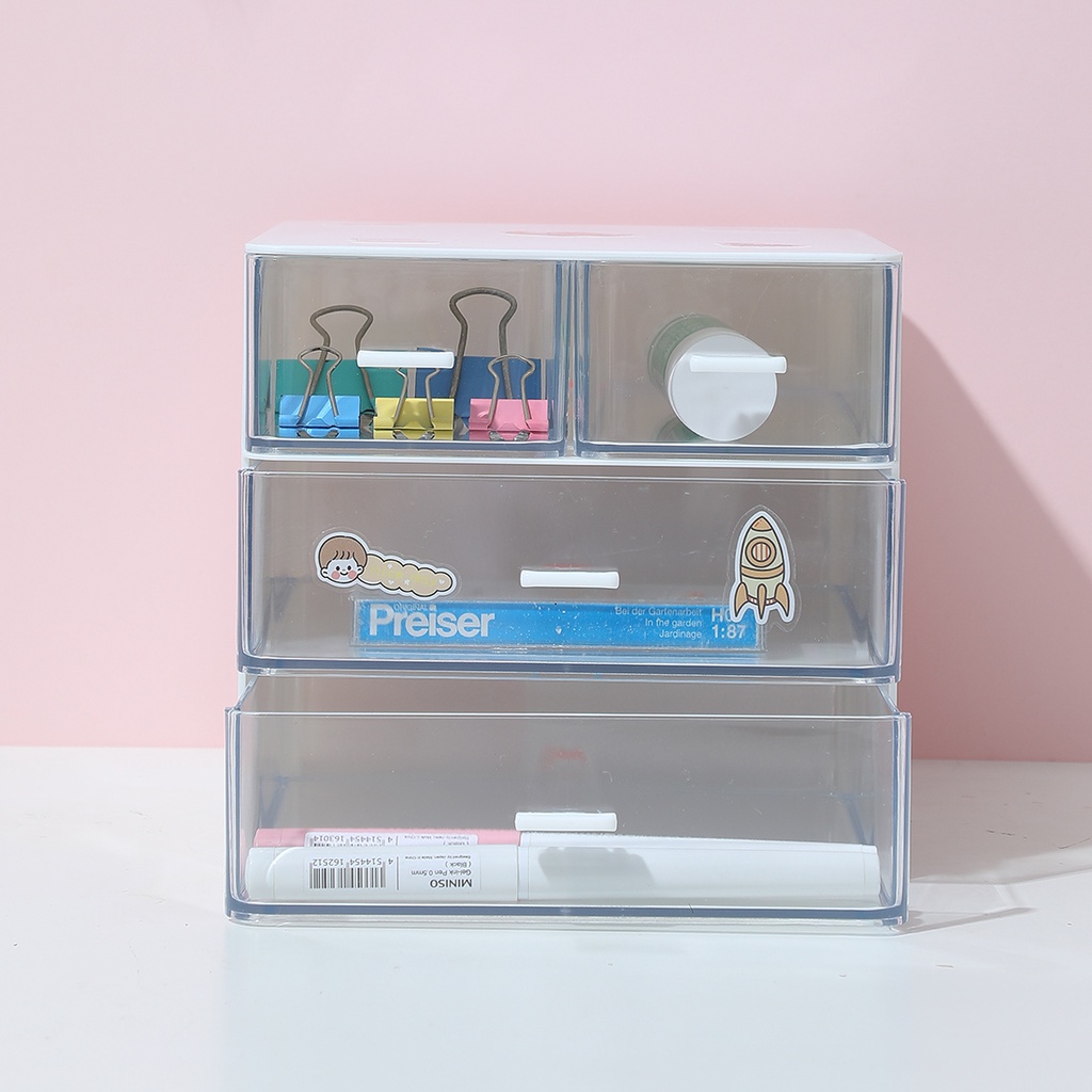 Jual MINISO Organizer Meja Kotak Laci Storage Drawer Laci Susun Rak