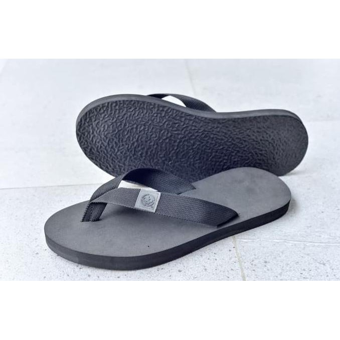[BISA BAYAR DITEMPAT] Abbe Sandal / Sendal Abbe Original - Black Jepit Kode 1161