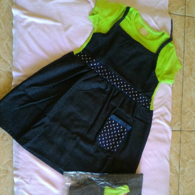 Dress soft jeans kombi kaos