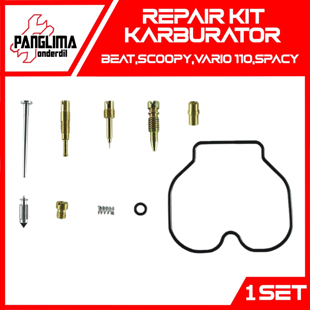 Repair Kit Karburator Honda Beat Karbu/Vario 110 Awal &amp; Vario Techno 110 Karbu &amp; Scoopy Carbu &amp; Spacy Lama-Old Repairkit Carburator