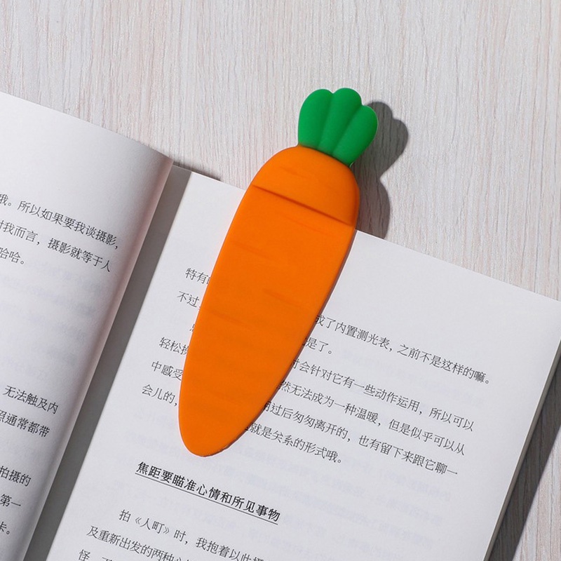 

Cute Kawaii Carrot Bookmark Cartoon 3D Stereo Book Marks for Kids DIY Decoration Gift School Supplie