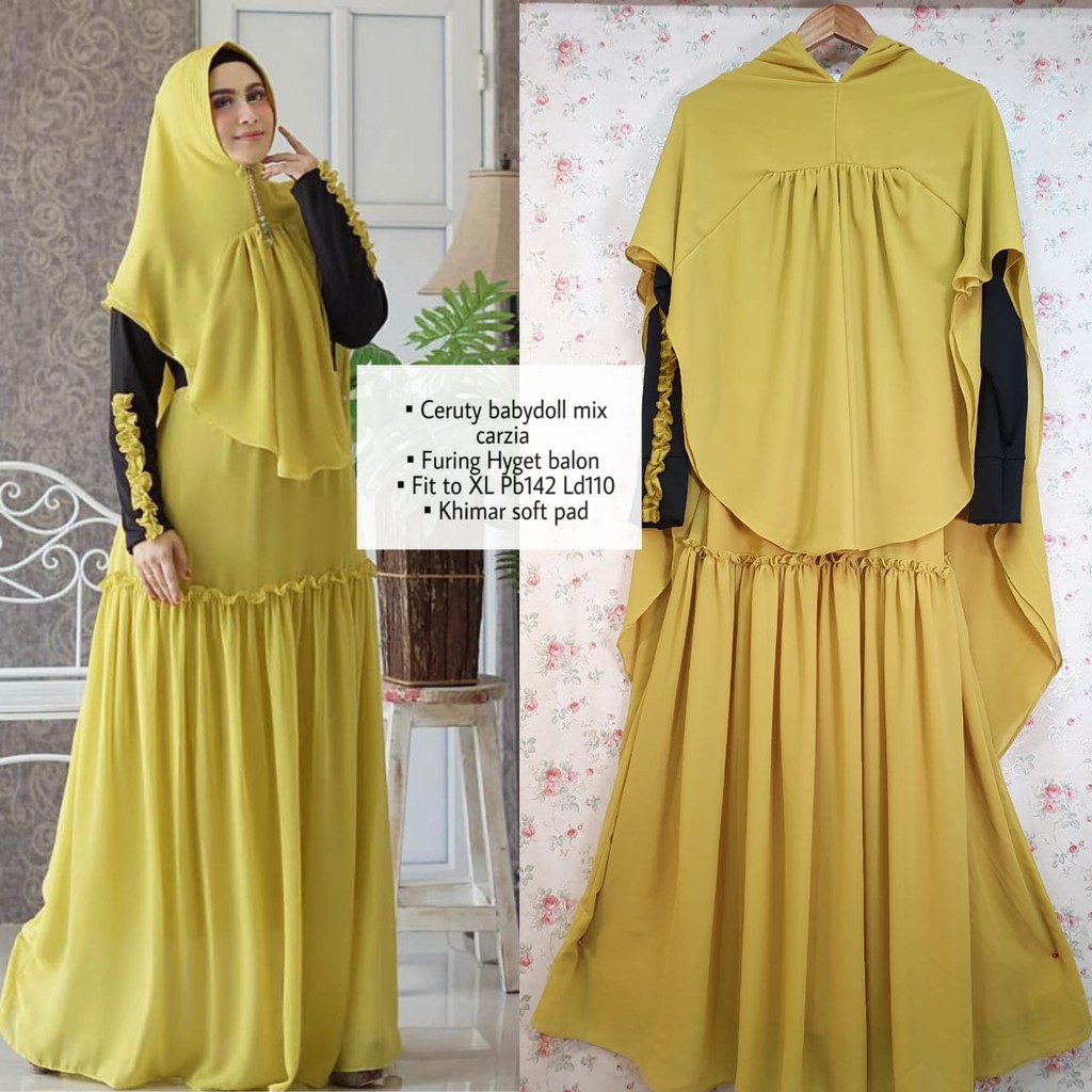 TSQ Ainun Set Syari Gamis Ceruti
