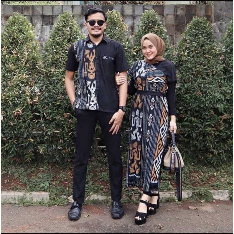 COUPLE TENUN AURORA DRESS COUPLE TENUN SONGKET IKAT TROSO ORY KEISHAN.ID DRESS KONDANGAN NATAL ETNIK PEKALONGAN | COUPLE TENUN | COUPLE SONGKET | COUPLE DRESS | COUPLE KONDANGAN | COUPLE KELUARGA