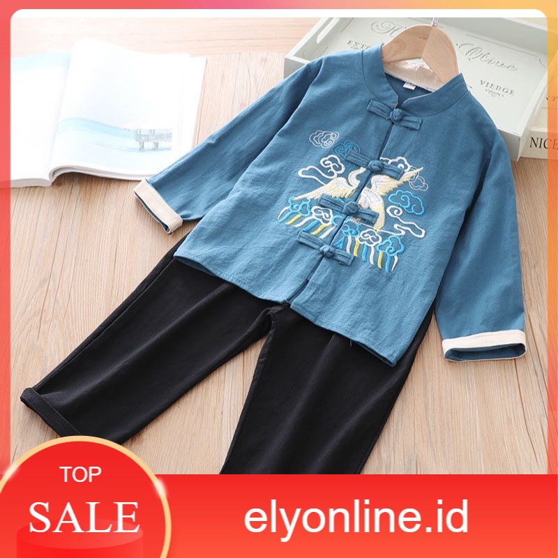 Setelan anak cheongsam Imlek anak laki laki Baju qipao cheongsam anak