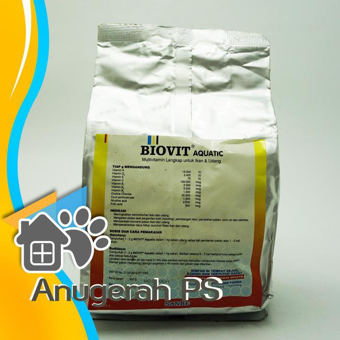 

Biovit Sanbe Vitamin Untuk Ikan Dosis Tinggi 500 Gram