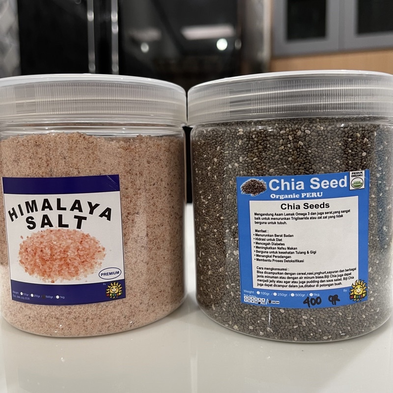 Paket - Himalaya Salt 500Gr + Chia Seed 400gr ( TOPLES)