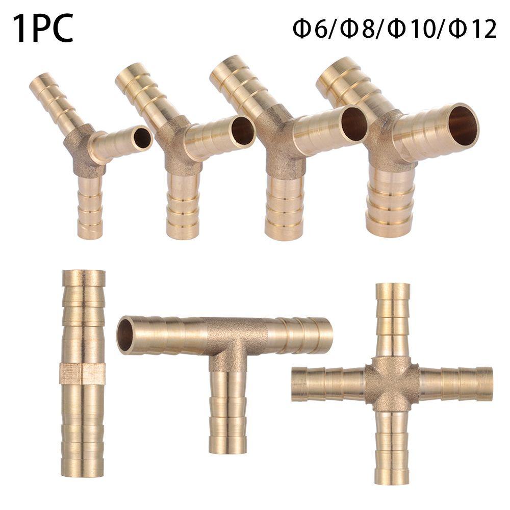 Populer 1pc Selang Tail Barb Fitting Union Baru 6/8/10/12MM 6jenis Konektor Pipa Tabung