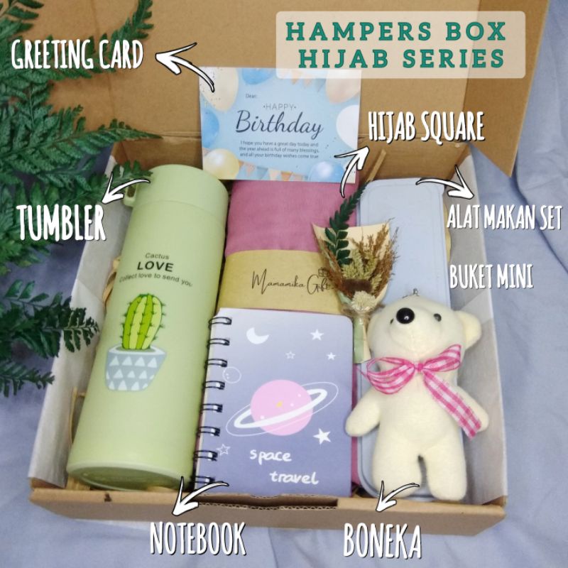 KADO ULANG TAHUN HIJAB CEWEK / HAMPERS BOX ULANG TAHUN / HADIAH VALENTINE / KADO WISUDA / KADO ANNIVERSARY CEWEK HIJAB