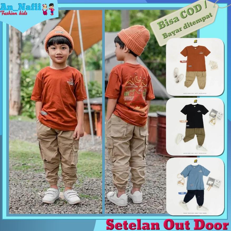 vm✺Grosir✻➭ Kaos Setelan Anak Laki Laki Umur 3 - 12 Tahun Hoofla Baju Setelan Anak Cowok Lengan Pend