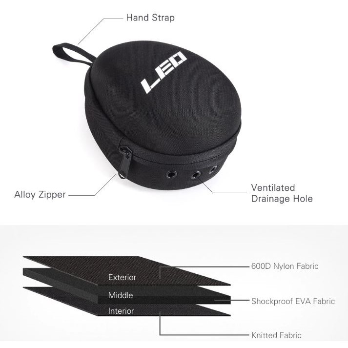 Tas Reel Pancing LEO - F-49 - Black