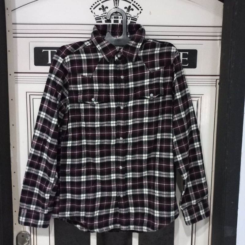 uniqlo flanel sherpa second