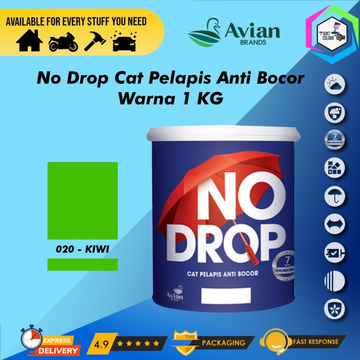 NO DROP Cat Pelapis Anti Bocor 1kg - 020 Kiwi