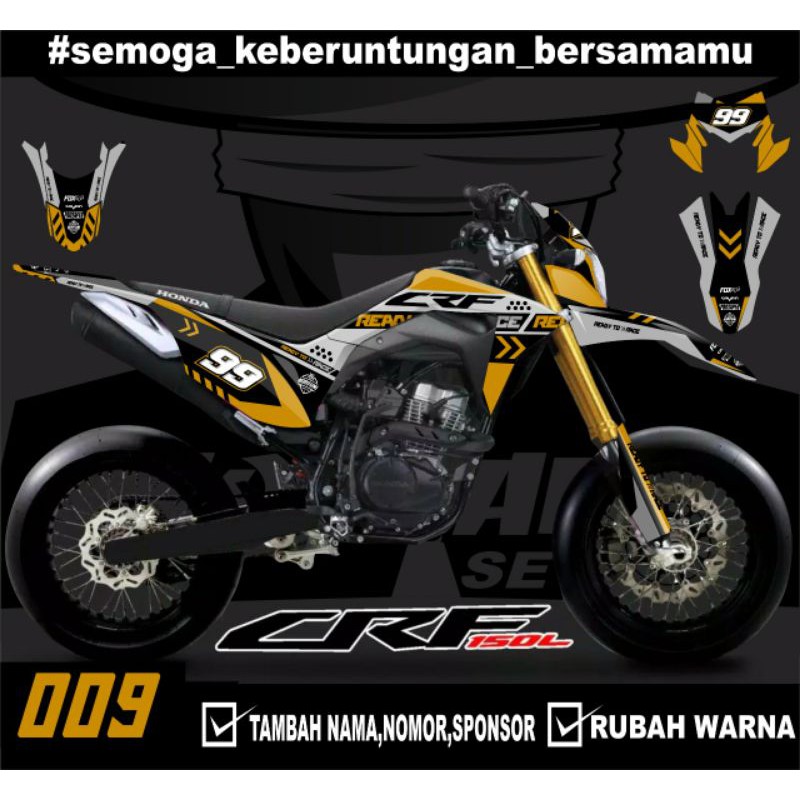 Sticker setiker stiker decal CRF 150 L- (009) minimalis Fullbody-Dekal stiker CRF 150 L Trail