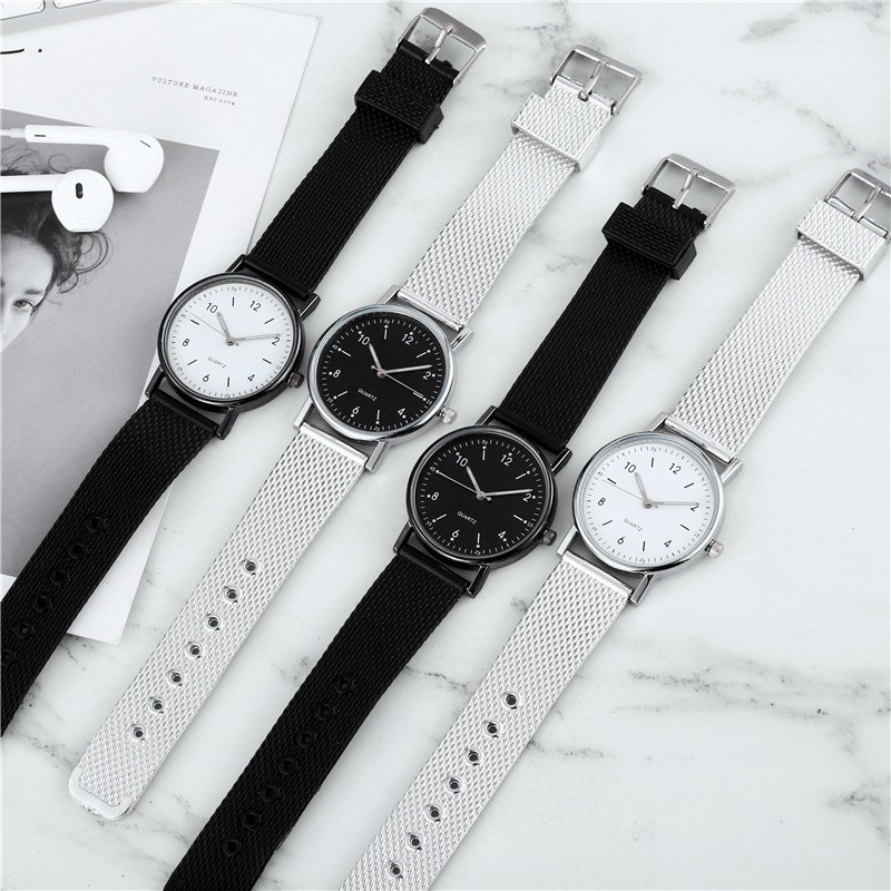 Jam Tangan Analog Quartz Strap Rantai Pasir Untuk Pria Dan Wanita Casual Fashion Import