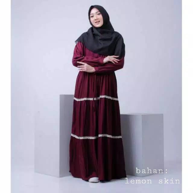 Gamis terbaru susun canda renda